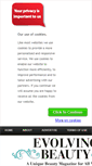 Mobile Screenshot of evolvingbeauty.co.uk
