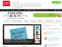 Tablet Screenshot of evolvingbeauty.co.uk